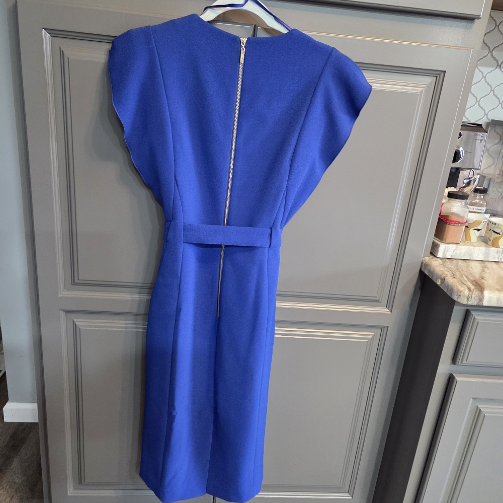 Eliza J Size 8 Elegant Blue Dress - Picture 4 of 9